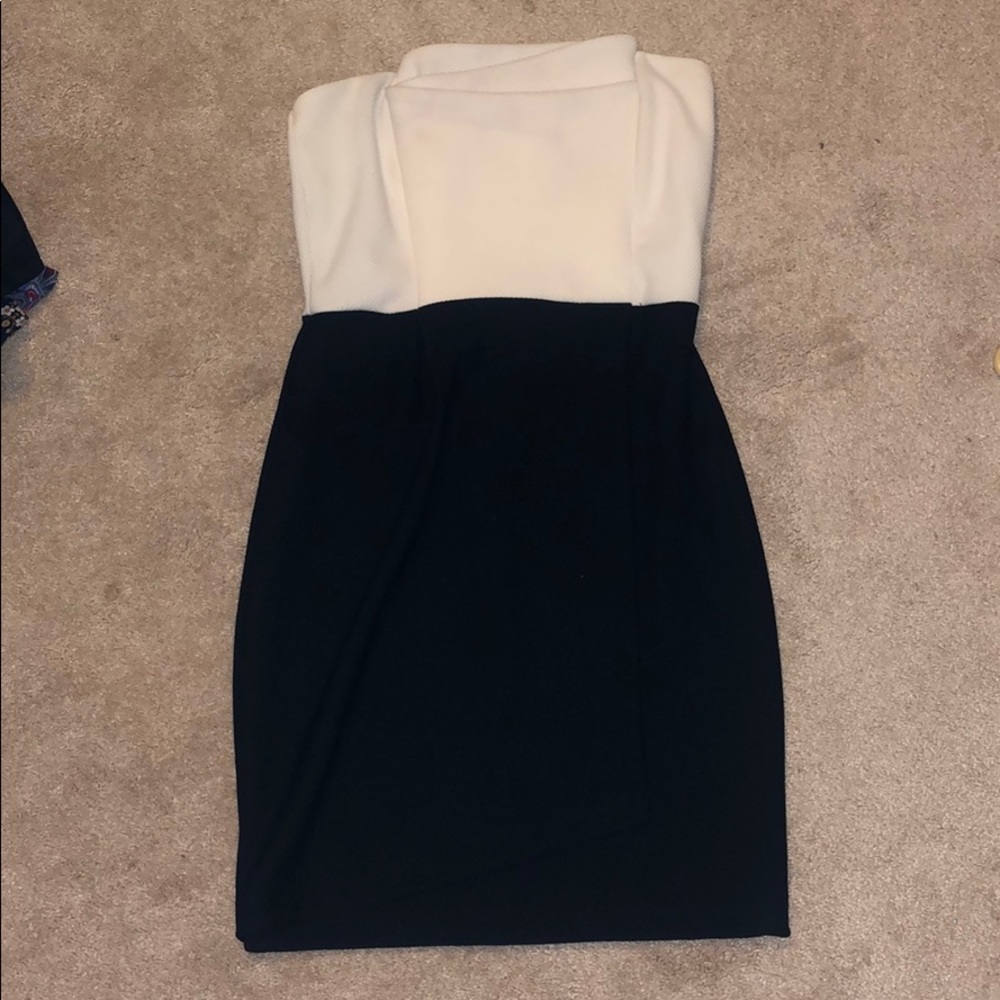 Black and white formal dress